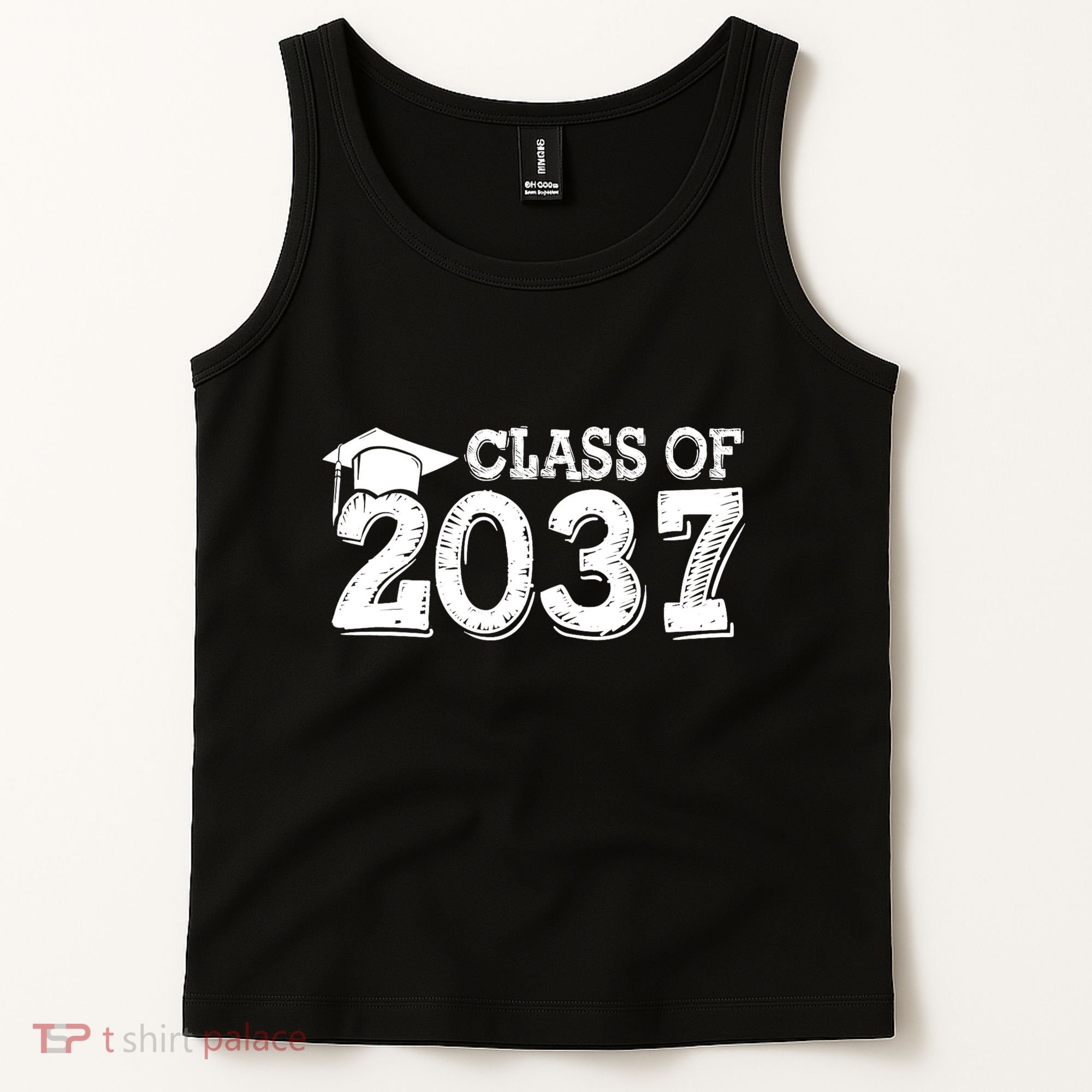 Class Of 2037 Grow With Me Handprints Space On Back Tank Top