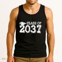 Class Of 2037 Grow With Me Handprints Space On Back Tank Top thumb 3