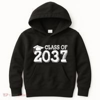 Class Of 2037 Grow With Me Handprints Space On Back Kids Hoodie thumb 0