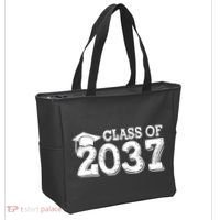 Class Of 2037 Grow With Me Handprints Space On Back Tote Bag thumb 2