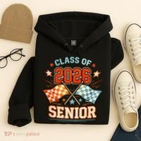 Class Of 2026 Senior Racing Flags Hoodie thumb 4