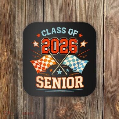 Class Of 2026 Senior Racing Flags Coaster