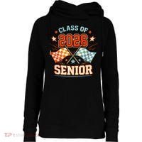 Class Of 2026 Senior Racing Flags Womens Funnel Neck Pullover Hood thumb 0
