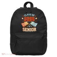 Class Of 2026 Senior Racing Flags 16 in Basic Backpack thumb 0