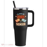 Class Of 2026 Senior Racing Flags 40oz Vacuum Insulated Stainless Steel Travel Tumbler thumb 0