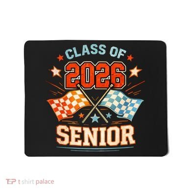 Class Of 2026 Senior Racing Flags Mousepad