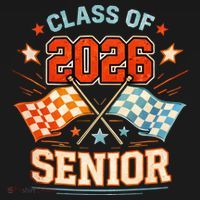 Class Of 2026 Senior Racing Flags Ornament thumb 1