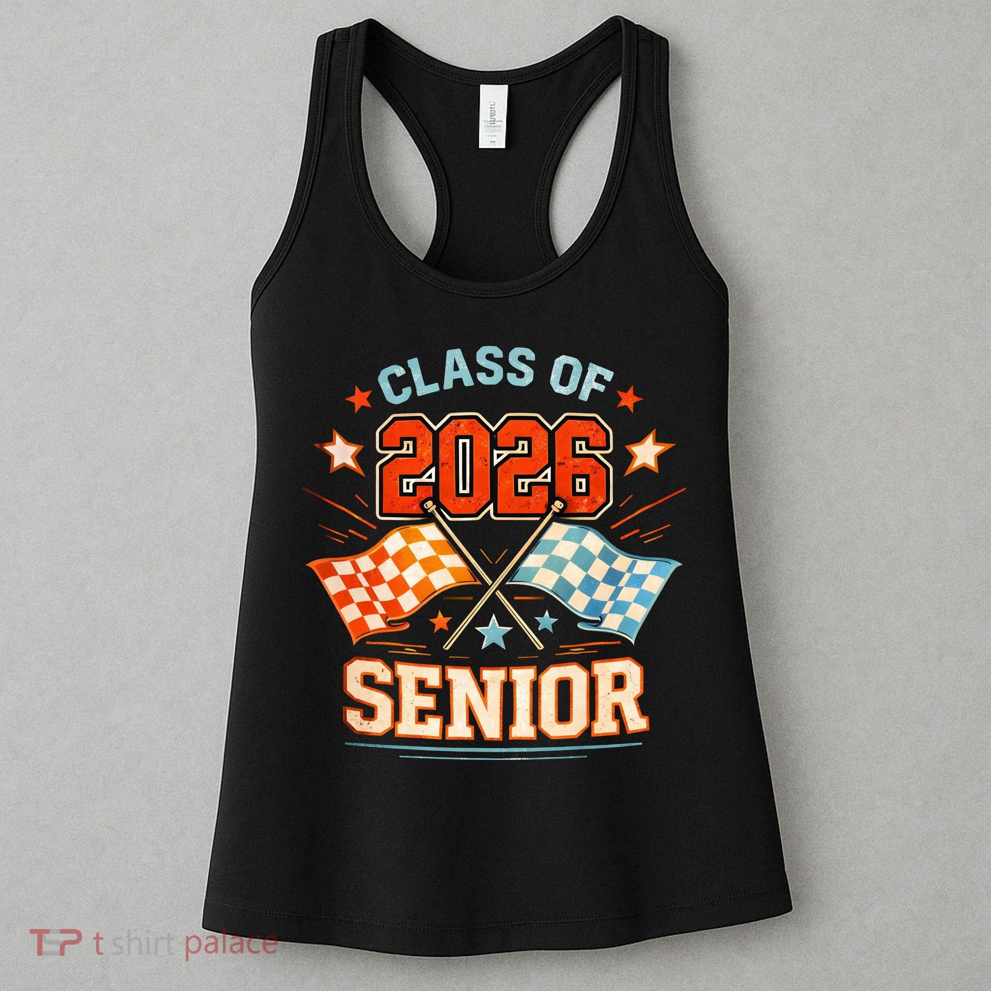 Class Of 2026 Senior Racing Flags Women's Tank Top