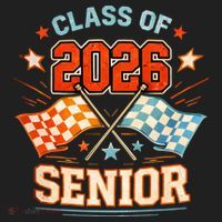 Class Of 2026 Senior Racing Flags Hat thumb 2