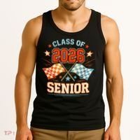 Class Of 2026 Senior Racing Flags Tank Top thumb 3