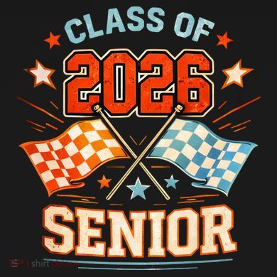 Class Of 2026 Senior Racing Flags Tank Top