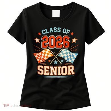 Class Of 2026 Senior Racing Flags Women's T-Shirt
