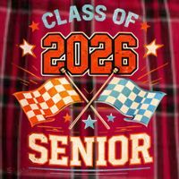 Class Of 2026 Senior Racing Flags Women's Flannel Plaid Pajama Pants thumb 2