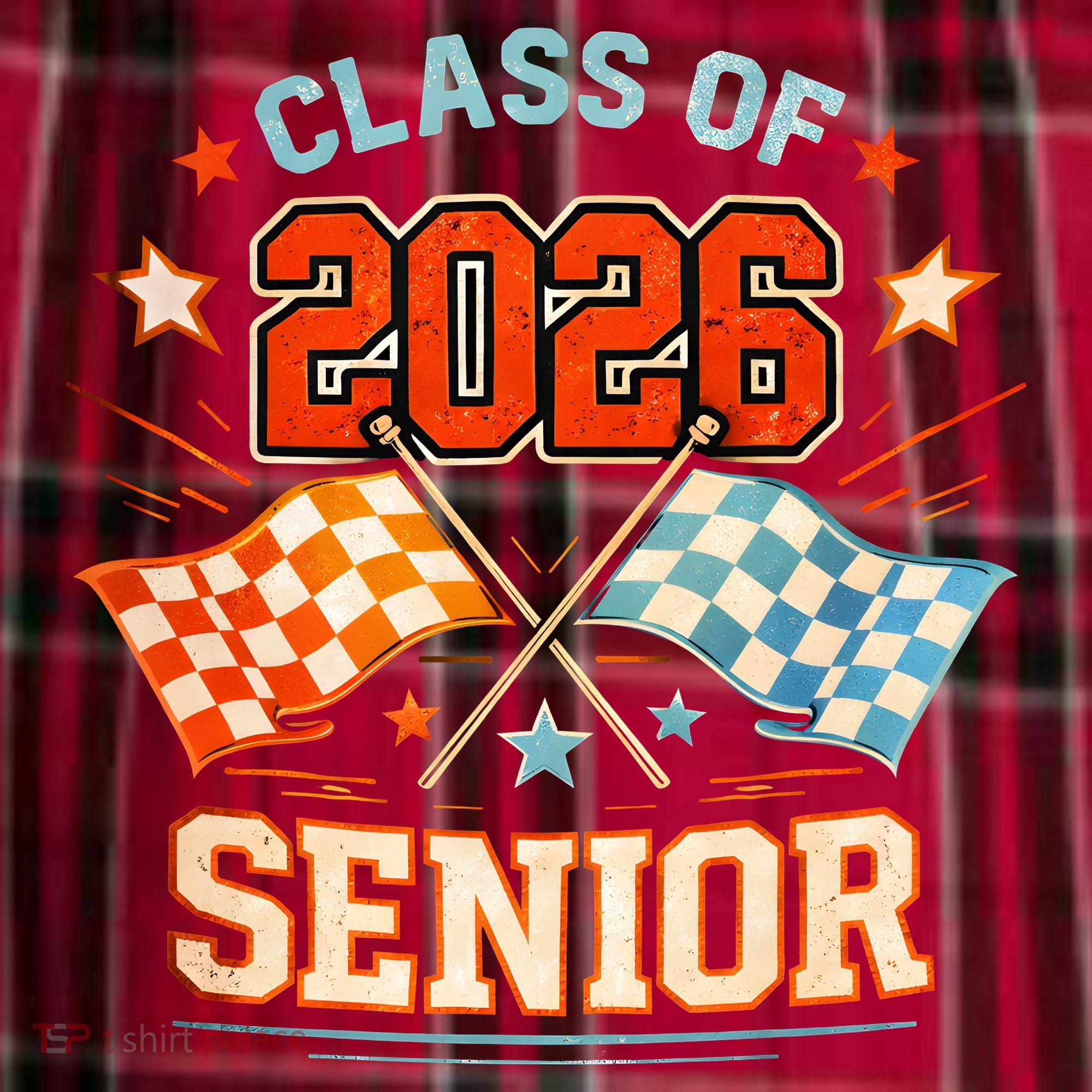 Class Of 2026 Senior Racing Flags Women's Flannel Plaid Pajama Pants
