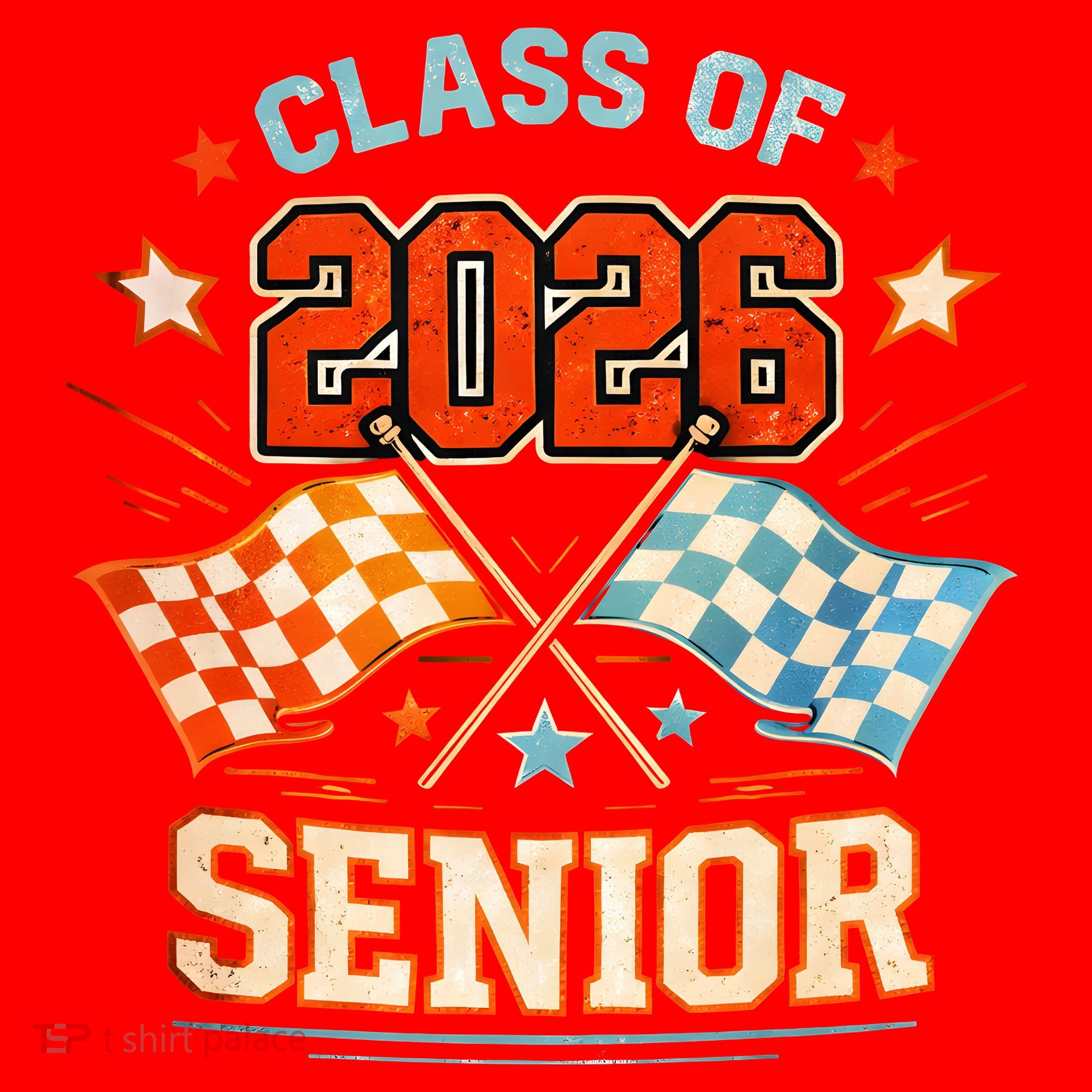 Class Of 2026 Senior Racing Flags Santa Hat