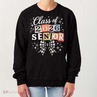 Class Of 2026 Senior Plaid Bow Women's Sweatshirt thumb 0
