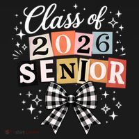 Class Of 2026 Senior Plaid Bow Coaster thumb 2