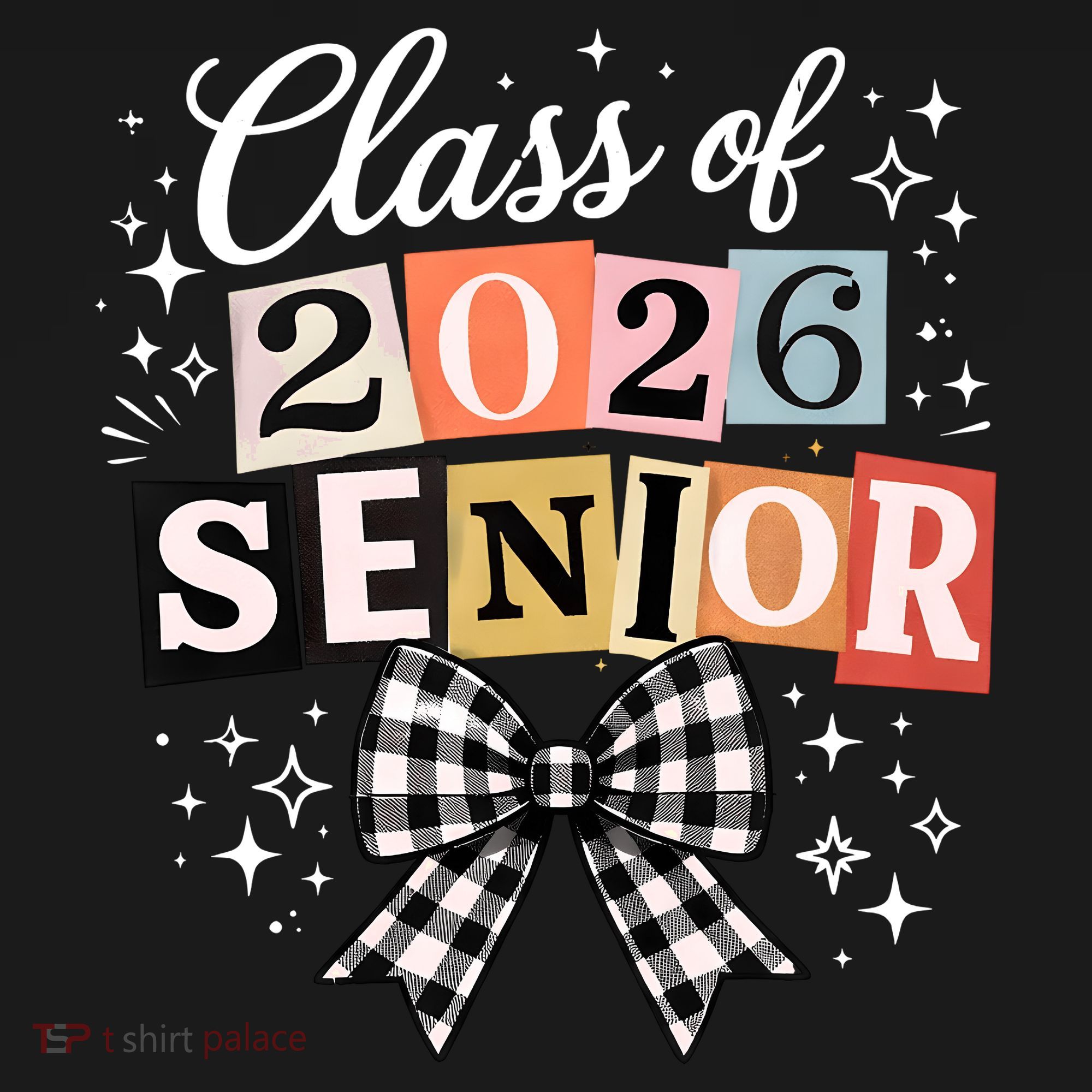 Class Of 2026 Senior Plaid Bow Coaster