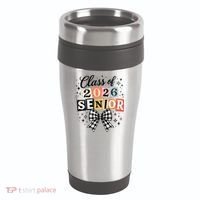 Class Of 2026 Senior Plaid Bow 16oz Travel Tumbler thumb 0