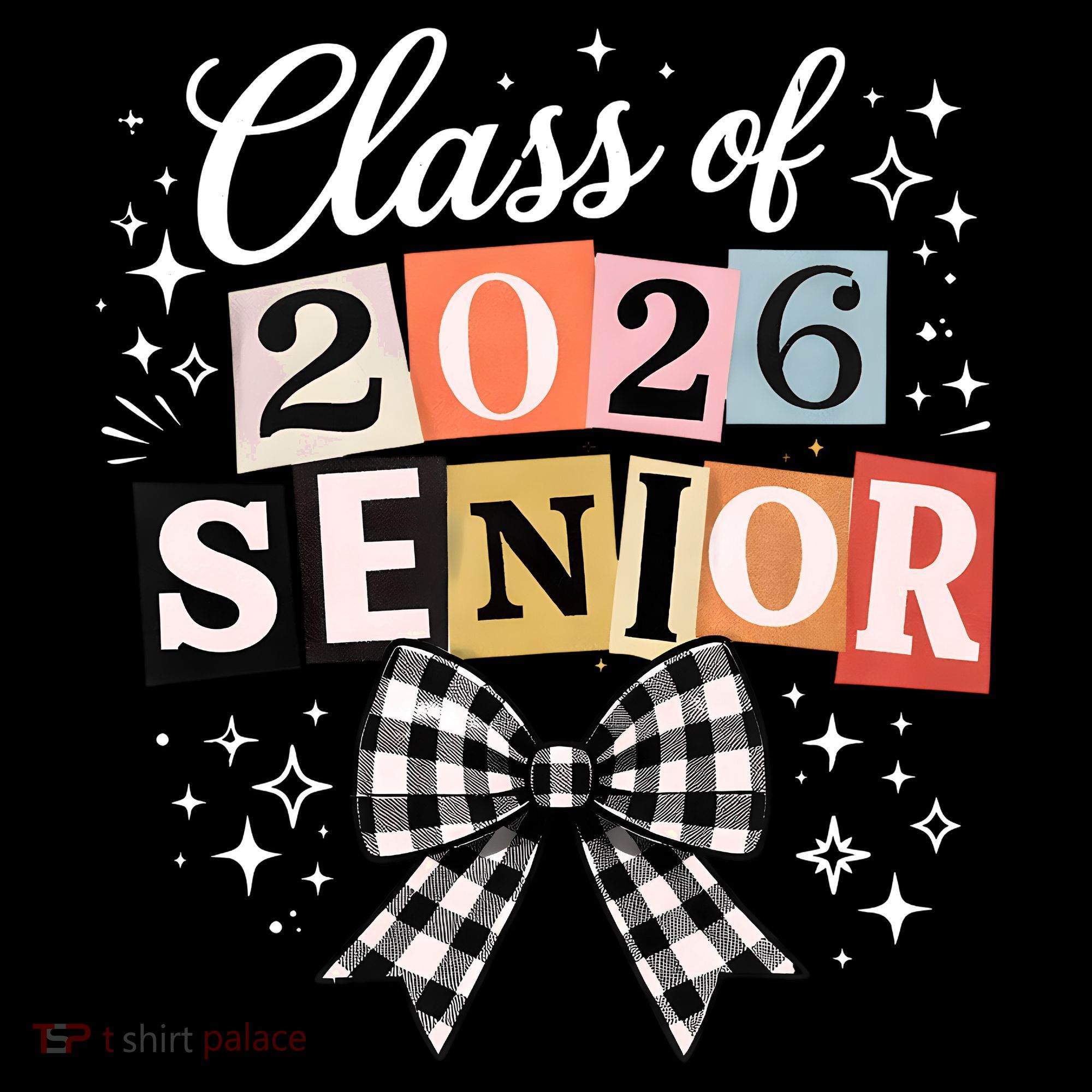 Class Of 2026 Senior Plaid Bow Tall Sweatshirt