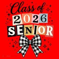 Class Of 2026 Senior Plaid Bow Santa Hat thumb 1