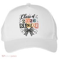 Class Of 2026 Senior Plaid Bow Five-Panel Snapback Cap thumb 0