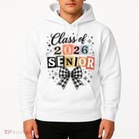 Class Of 2026 Senior Plaid Bow Hoodie thumb 2