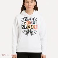 Class Of 2026 Senior Plaid Bow Hoodie thumb 5