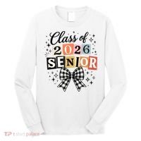 Class Of 2026 Senior Plaid Bow Long Sleeve Shirt thumb 0