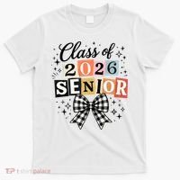 Class Of 2026 Senior Plaid Bow T-Shirt thumb 0