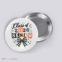 Class Of 2026 Senior Plaid Bow Button thumb 0