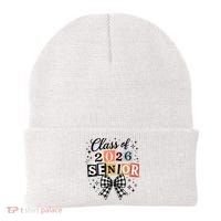 Class Of 2026 Senior Plaid Bow Beanie thumb 0