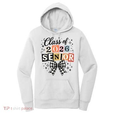 Class Of 2026 Senior Plaid Bow Women's Hoodie