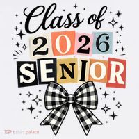 Class Of 2026 Senior Plaid Bow Women's Hoodie thumb 2
