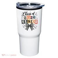 Class Of 2026 Senior Plaid Bow Tumbler thumb 0