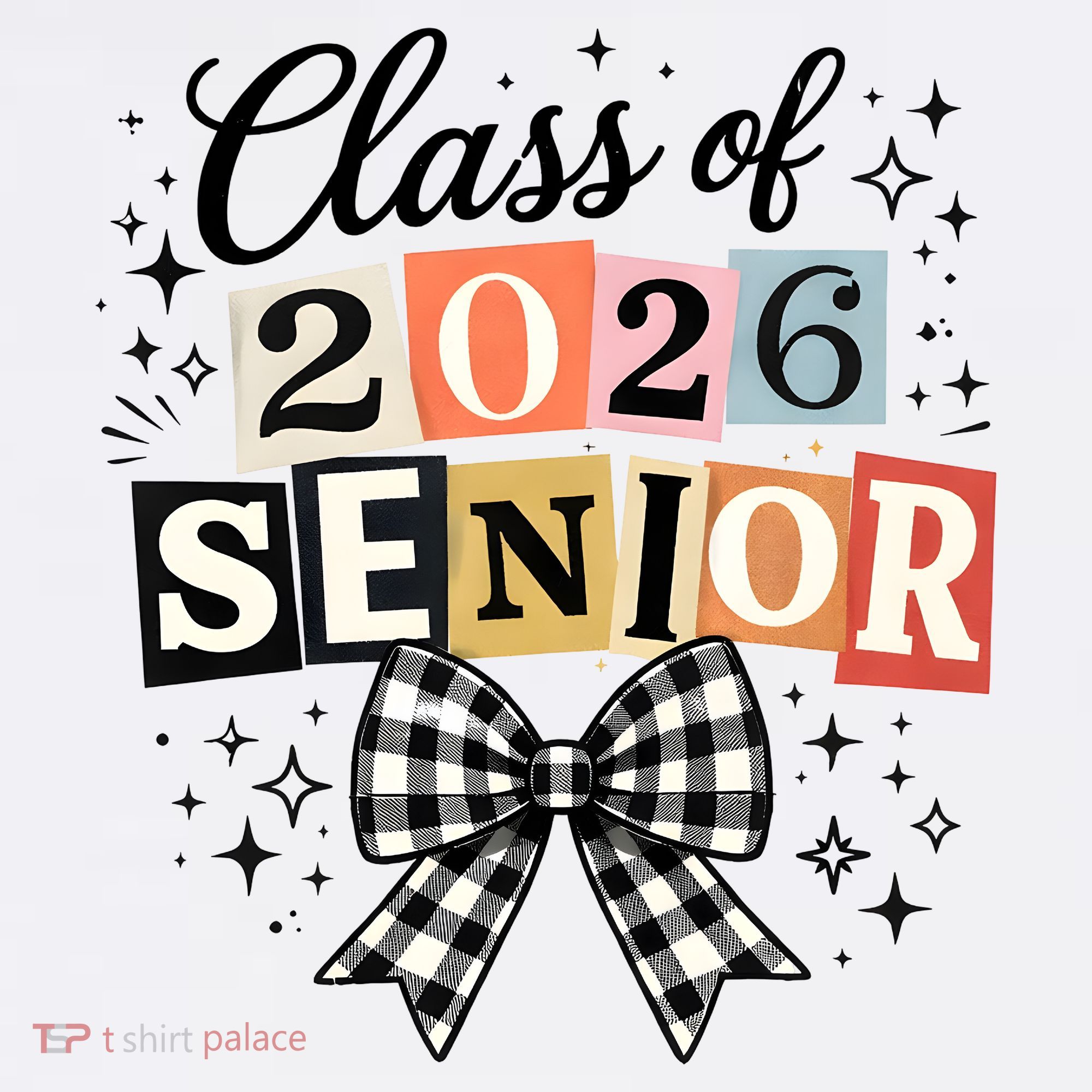 Class Of 2026 Senior Plaid Bow Mousepad