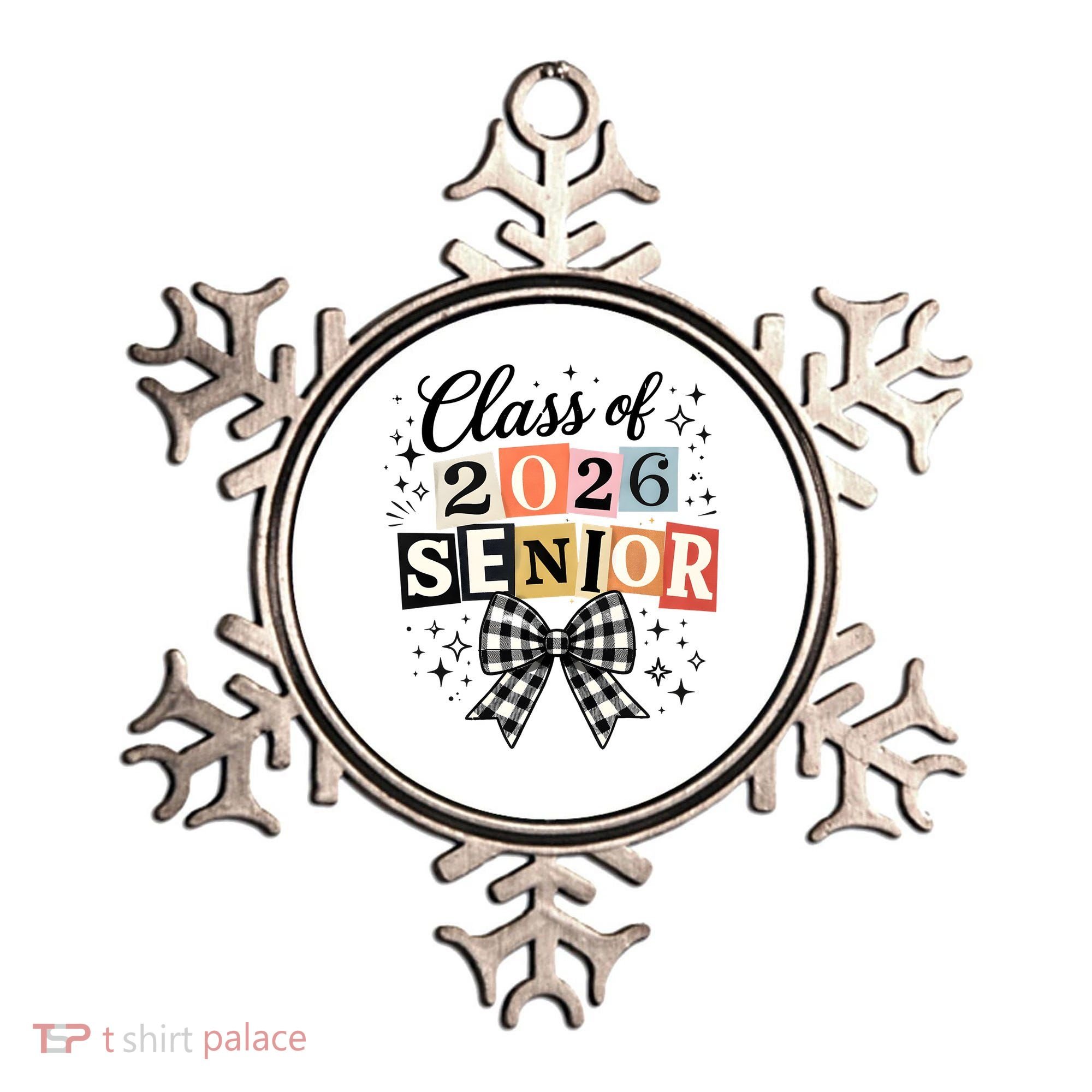 Class Of 2026 Senior Plaid Bow Ornament