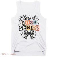 Class Of 2026 Senior Plaid Bow Tank Top thumb 0