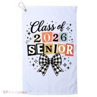 Class Of 2026 Senior Plaid Bow Golf Towel thumb 0