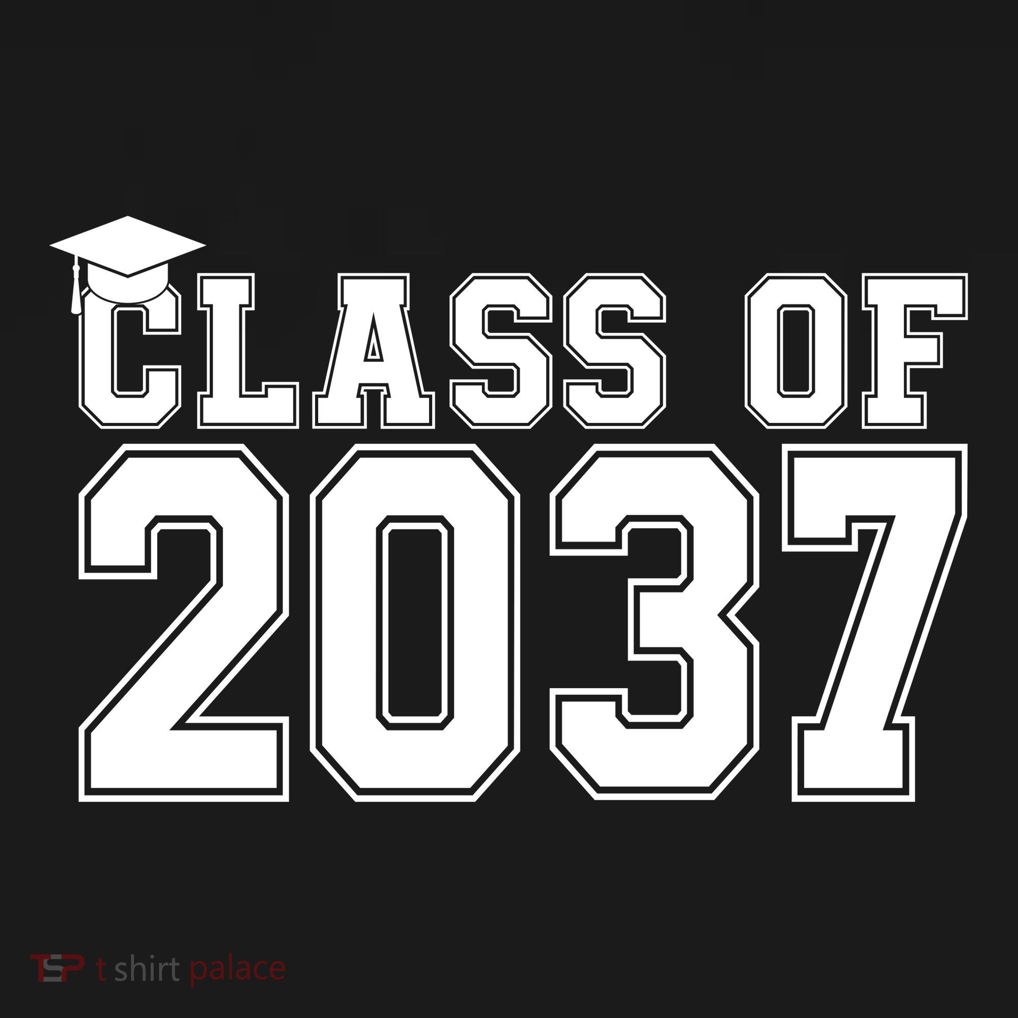 Class Of 2037 Graduation Flat Bill Trucker Hat