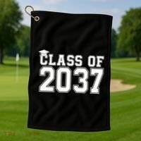 Class Of 2037 Graduation Golf Towel thumb 1