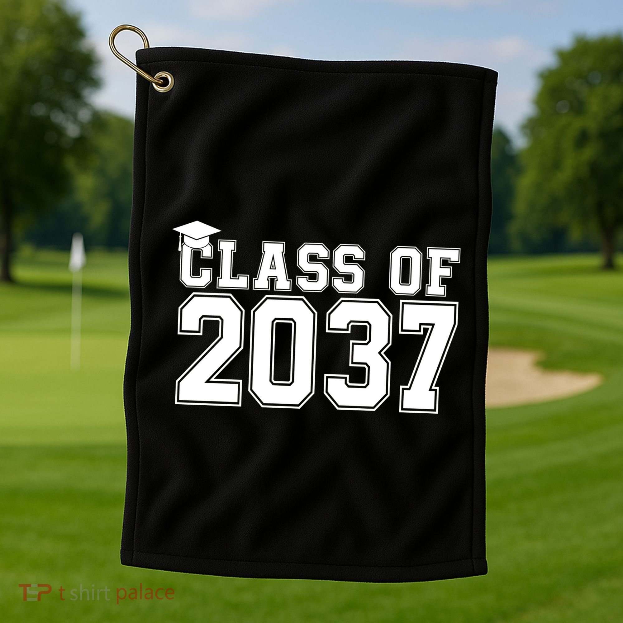 Class Of 2037 Graduation Golf Towel