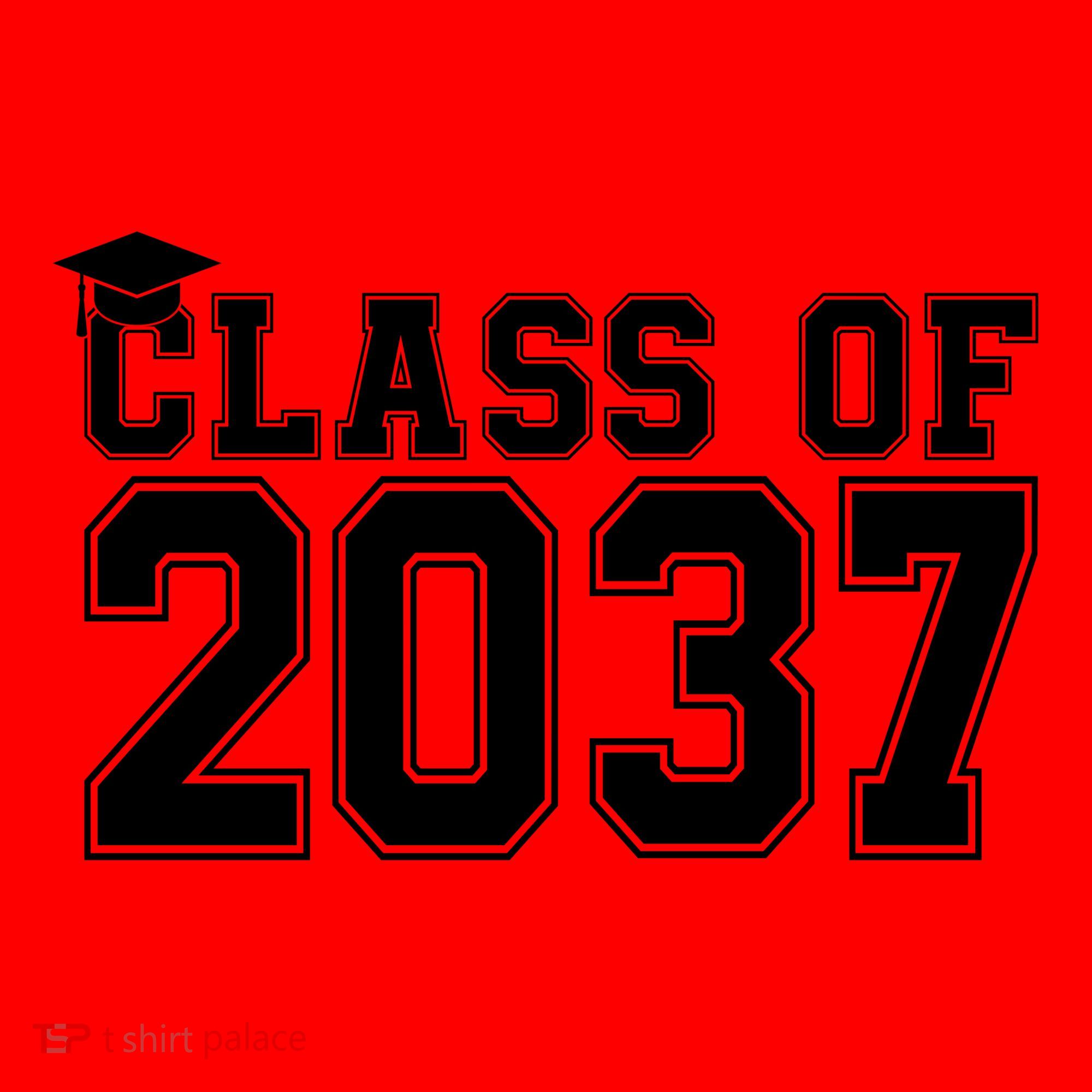 Class Of 2037 Graduation Santa Hat