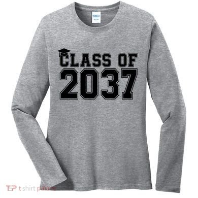 Class Of 2037 Graduation Women's Long Sleeve Shirt