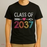 Class Of 2037 Kindergarten Pre K Grow With Me Graduation T-Shirt thumb 3