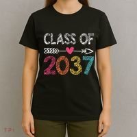 Class Of 2037 Kindergarten Pre K Grow With Me Graduation T-Shirt thumb 4