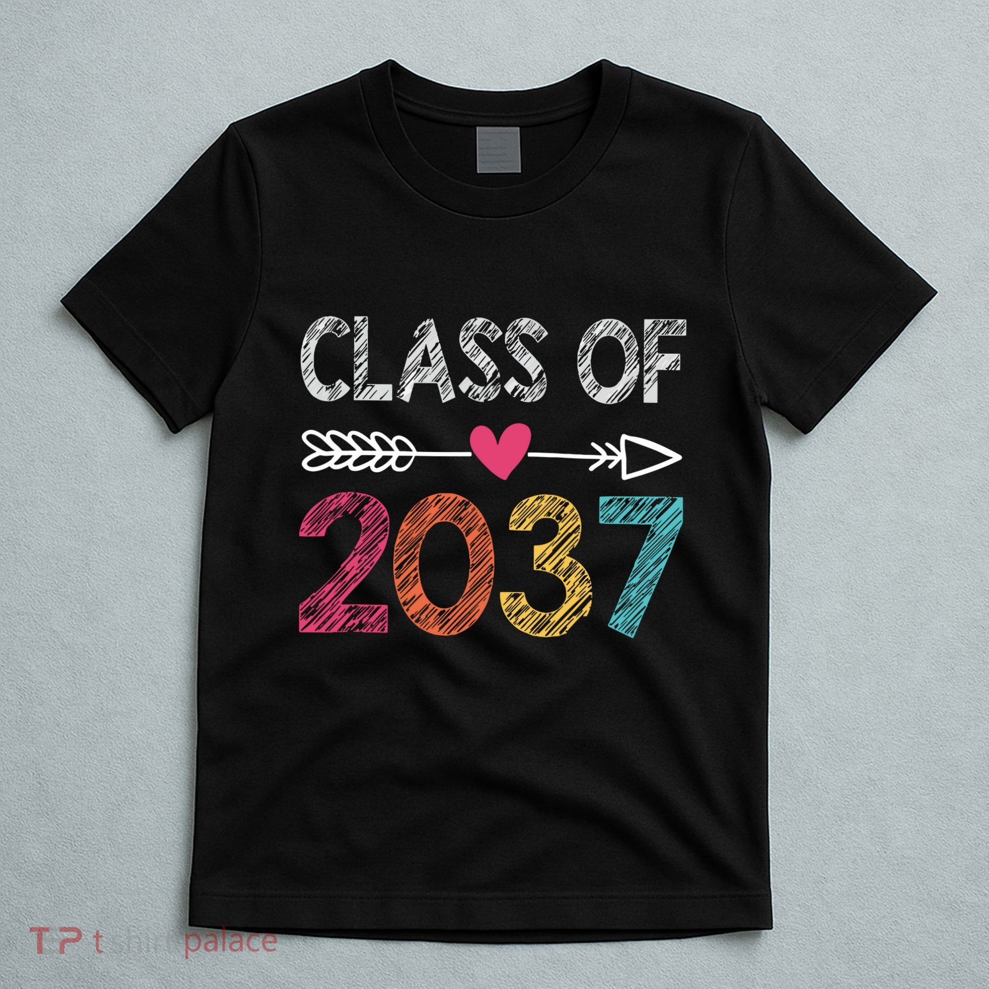 Class Of 2037 Kindergarten Pre K Grow With Me Graduation T-Shirt