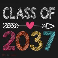 Class Of 2037 Kindergarten Pre K Grow With Me Graduation Women's Hoodie thumb 2