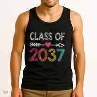 Class Of 2037 Kindergarten Pre K Grow With Me Graduation Tank Top thumb 3