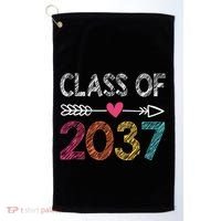 Class Of 2037 Kindergarten Pre K Grow With Me Graduation Golf Towel thumb 0